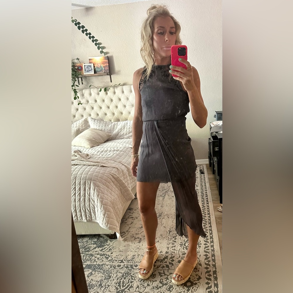 Free people drape dress size 2 gray